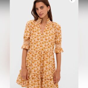 Hyacinth House Burnt Orange Floral Sawyer Mini Dress from Tuckernuck NWT